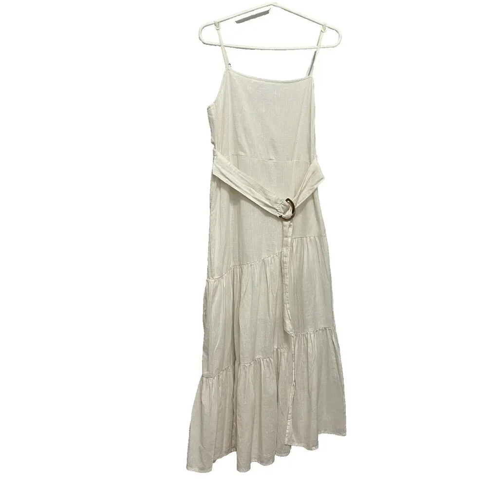 Billabong Island Spirit Women’s Maxi Dress Organic Cotton Size L - Picture 7 of 16